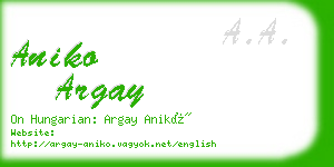 aniko argay business card